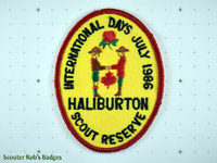 Click to enlarge 1986 Haliburton Scout Reserve International Days
